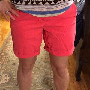 Hot pink Boyfriend roll-up Shorts